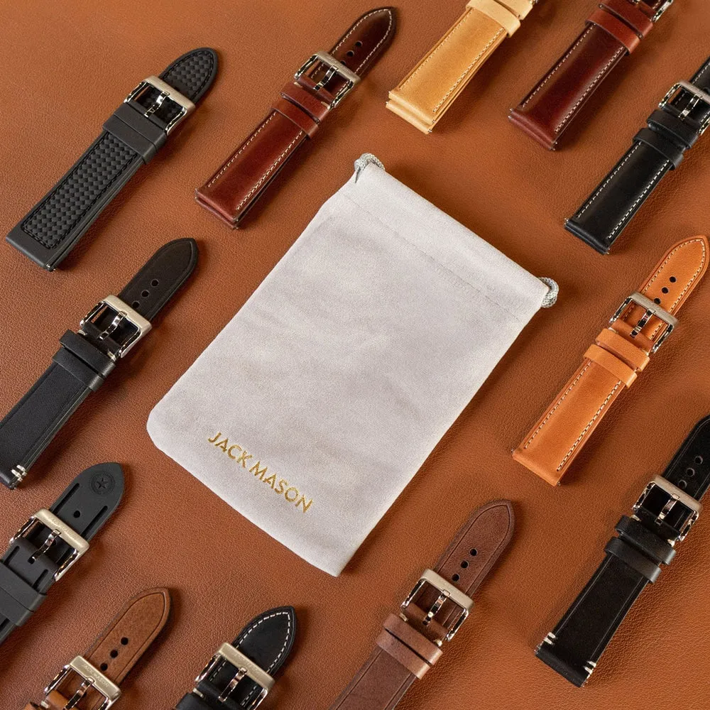 22mm Stitched Tan Leather Strap
