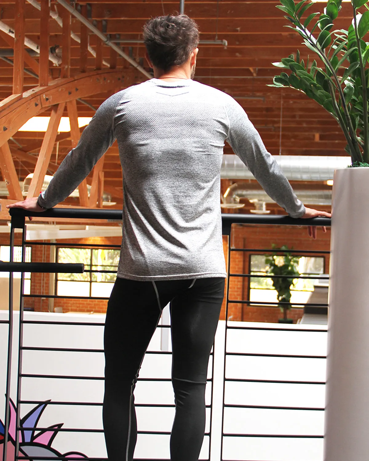 Adrian Men's Long Sleeve Shirt - Grey