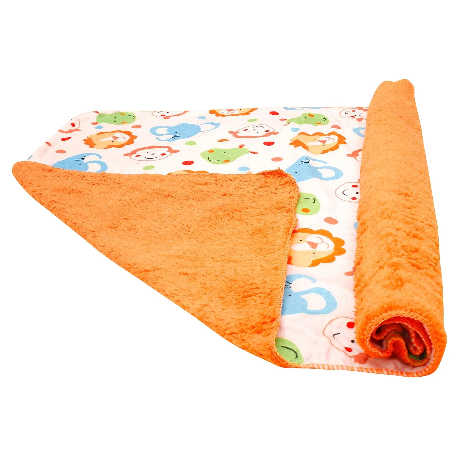 Animal Orange And White Blanket