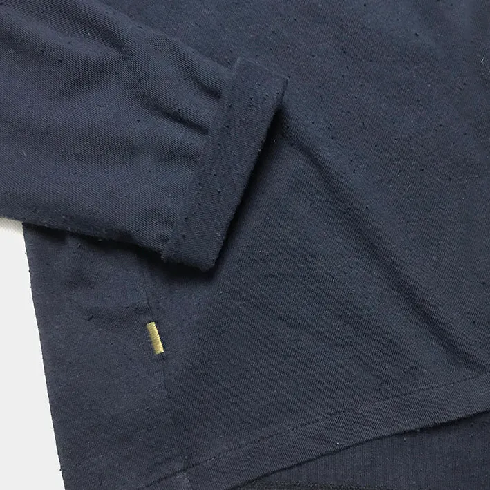 BZEN INDOCHINE - M.3068-CALEB RELAX FIT 4 BUTTON HENLEY-E0 NAVY