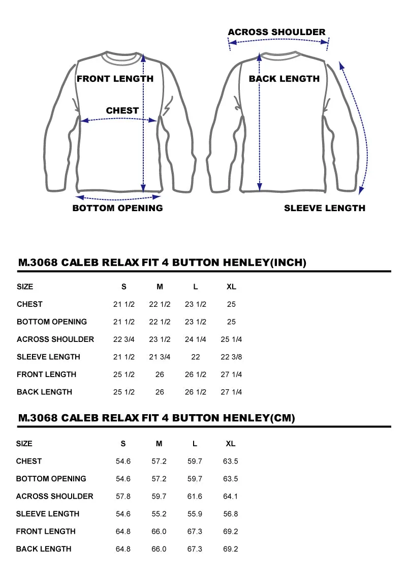 BZEN INDOCHINE - M.3068-CALEB RELAX FIT 4 BUTTON HENLEY-E0 NAVY