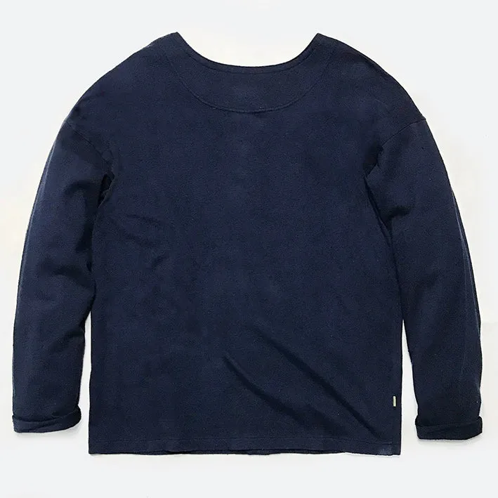 BZEN INDOCHINE - M.3068-CALEB RELAX FIT 4 BUTTON HENLEY-E0 NAVY