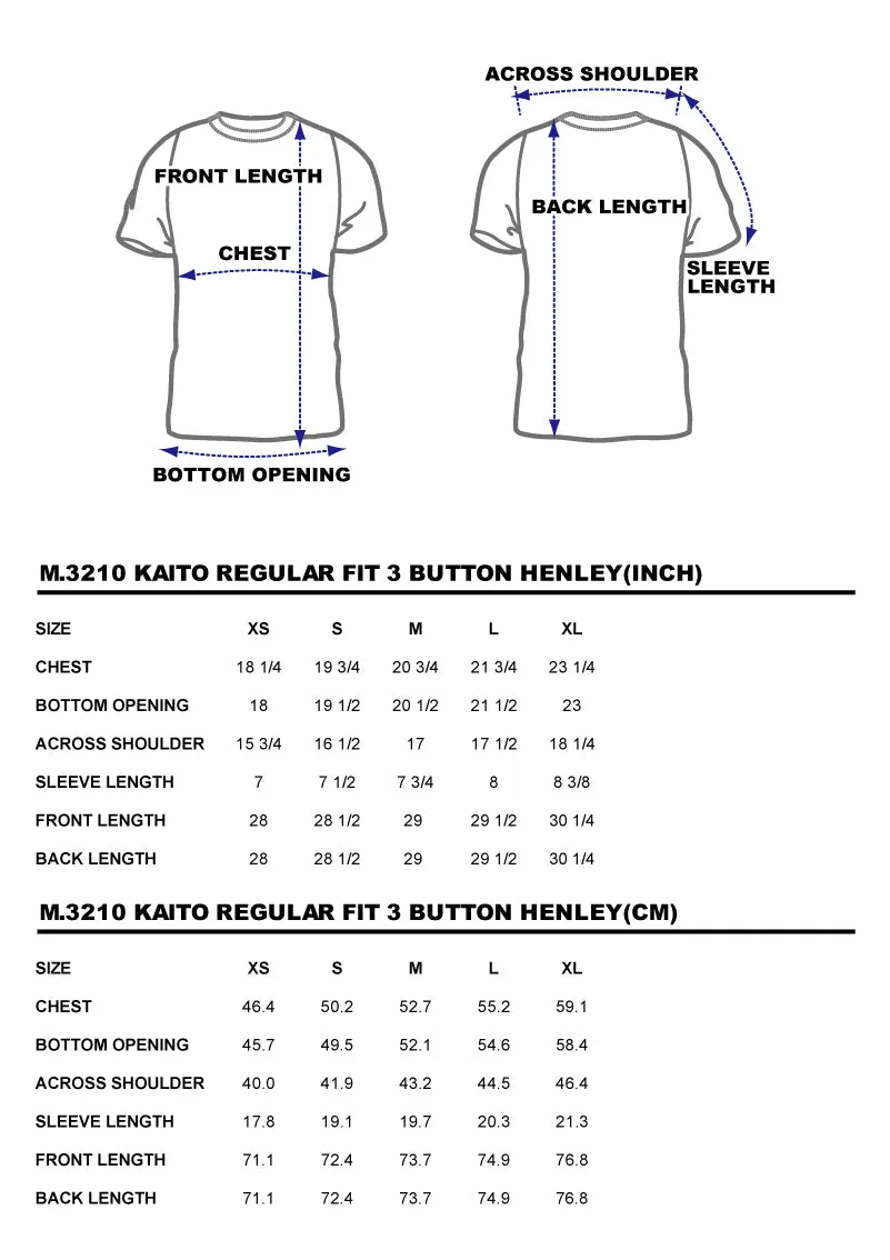 BZEN M.3210-KAITO REGULAR FIT SHORT SLEEVE 3 BUTTON JERSEY HENLEY-145GSM-E0 CHARCOAL