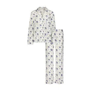 CHARLEY Pajama Set in Violet Bouquet Print -Longer Top