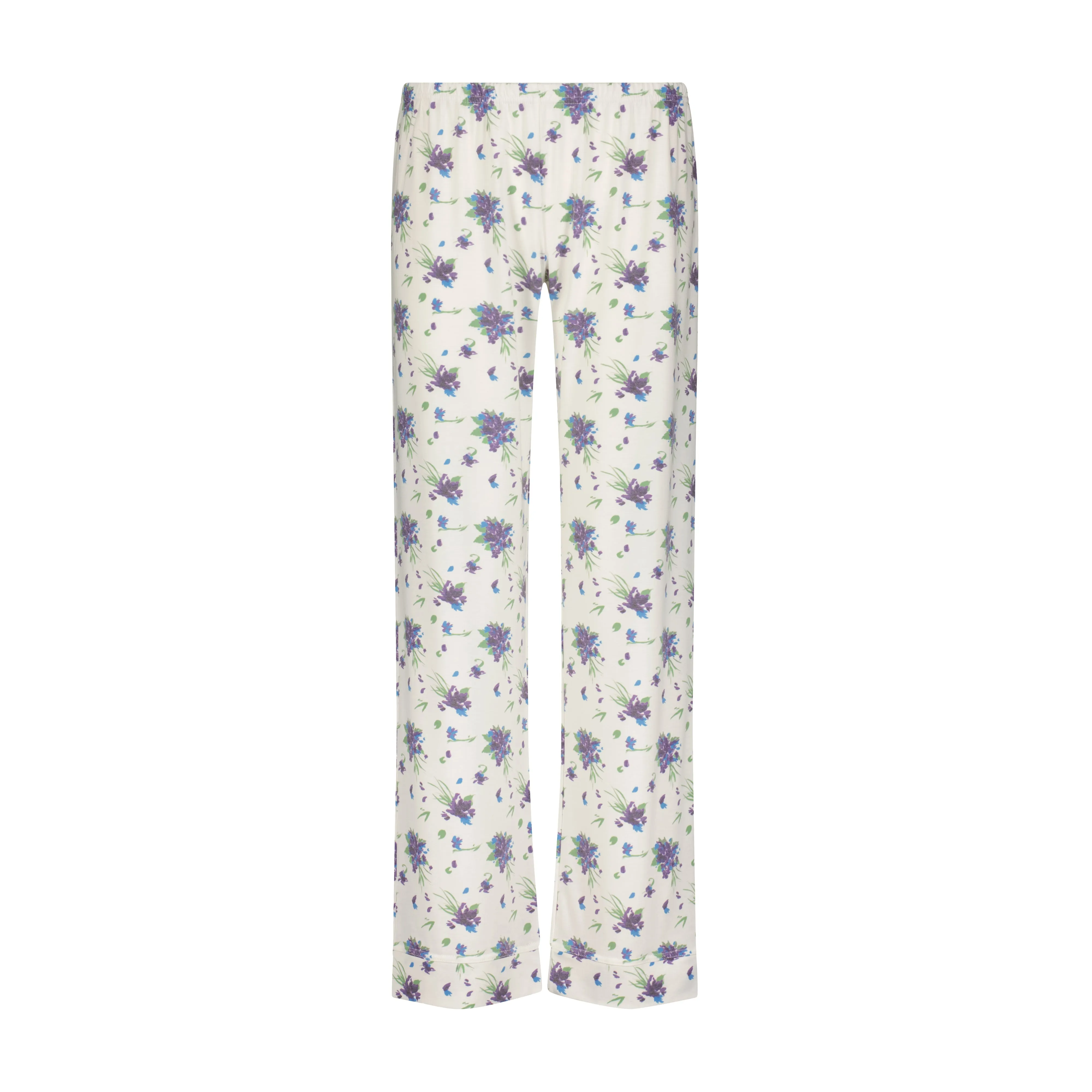 CHARLEY Pajama Set in Violet Bouquet Print -Longer Top