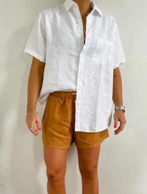 Clay French Linen Shorts