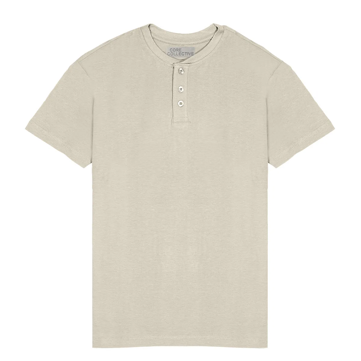 CORE COLLECTIVE PRIME LUXURY CLASSIC HENLEY SS TEE