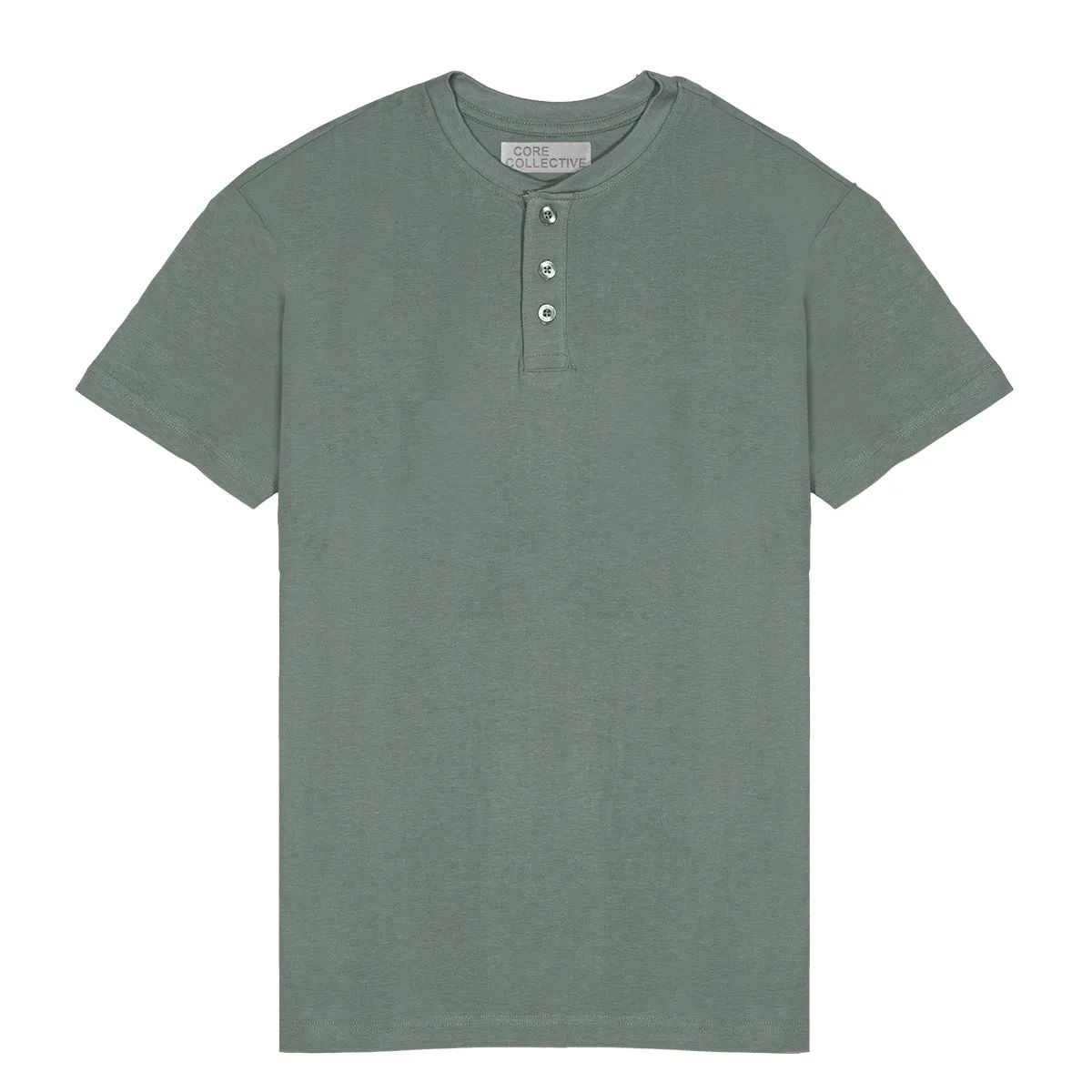 CORE COLLECTIVE PRIME LUXURY CLASSIC HENLEY SS TEE