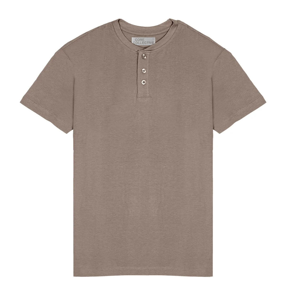 CORE COLLECTIVE PRIME LUXURY CLASSIC HENLEY SS TEE