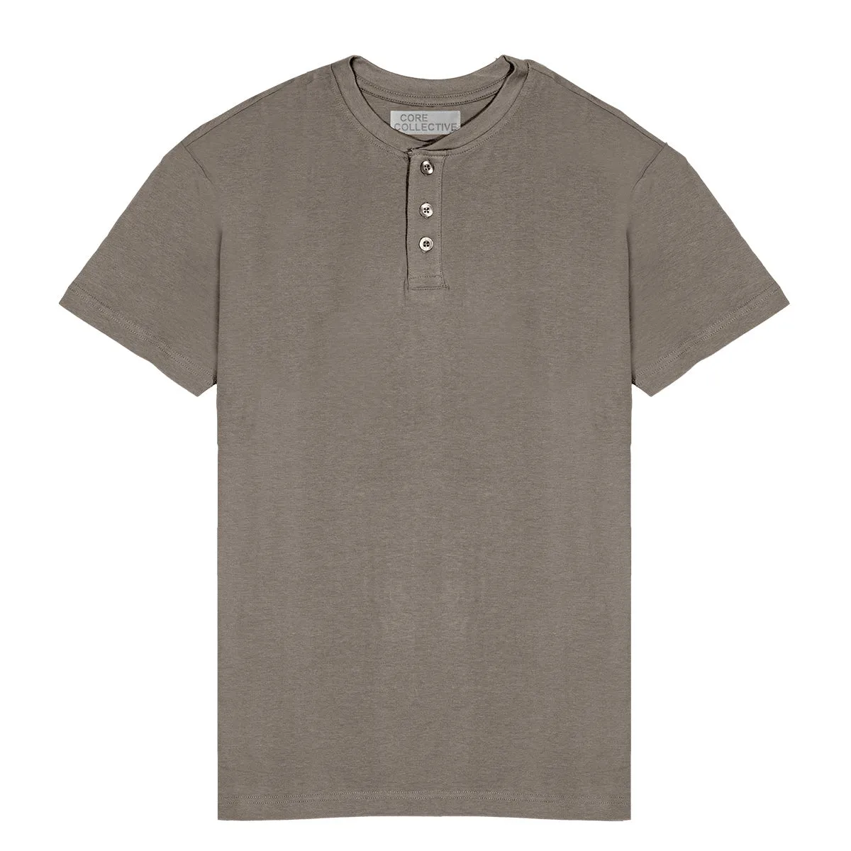 CORE COLLECTIVE PRIME LUXURY CLASSIC HENLEY SS TEE