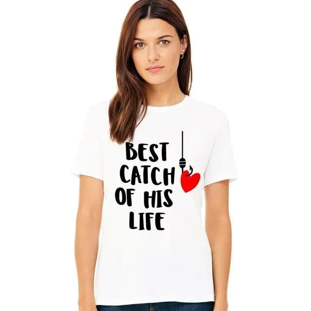 Cute couple shirts fishing