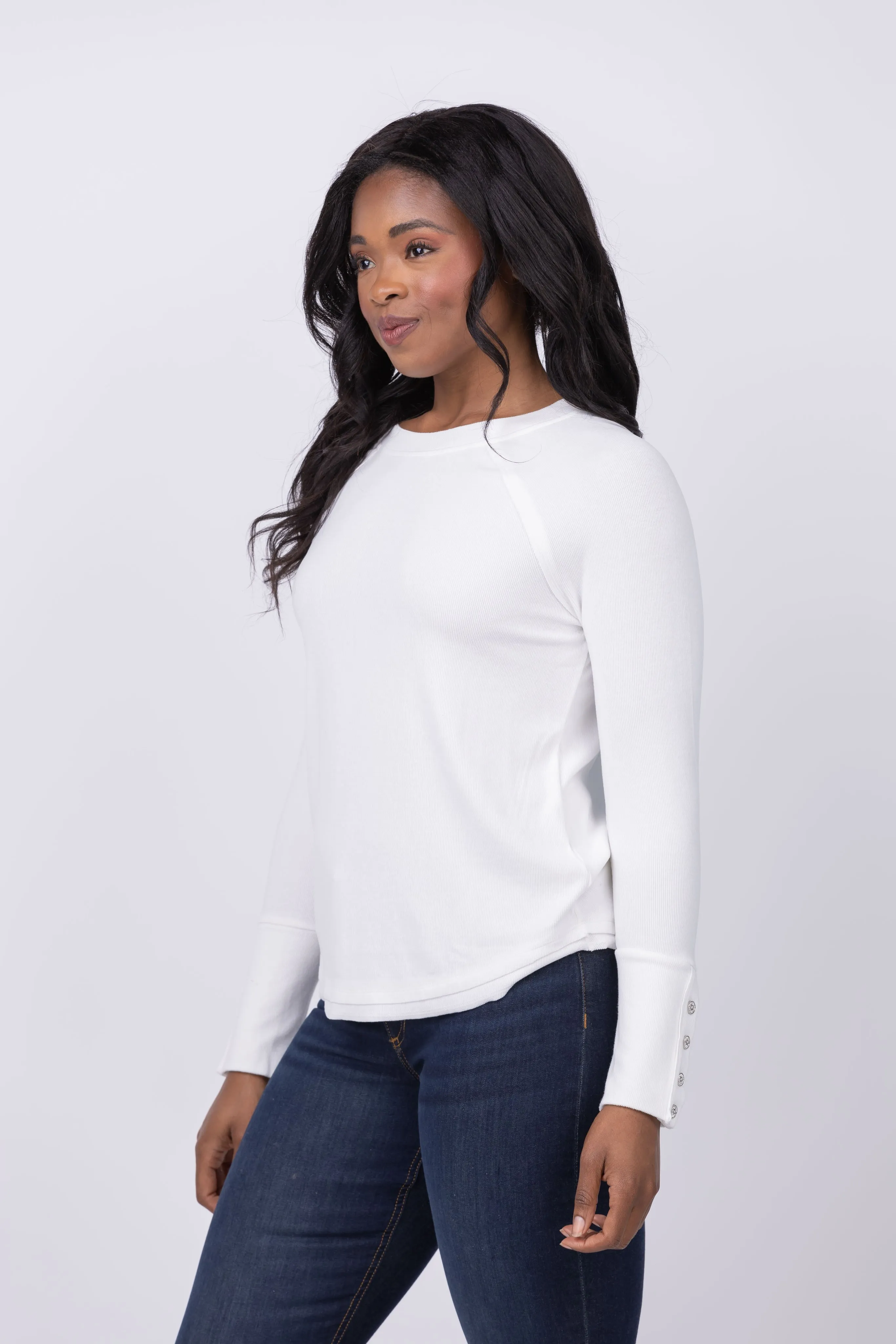 Dylan Shane Raglan Tee in White