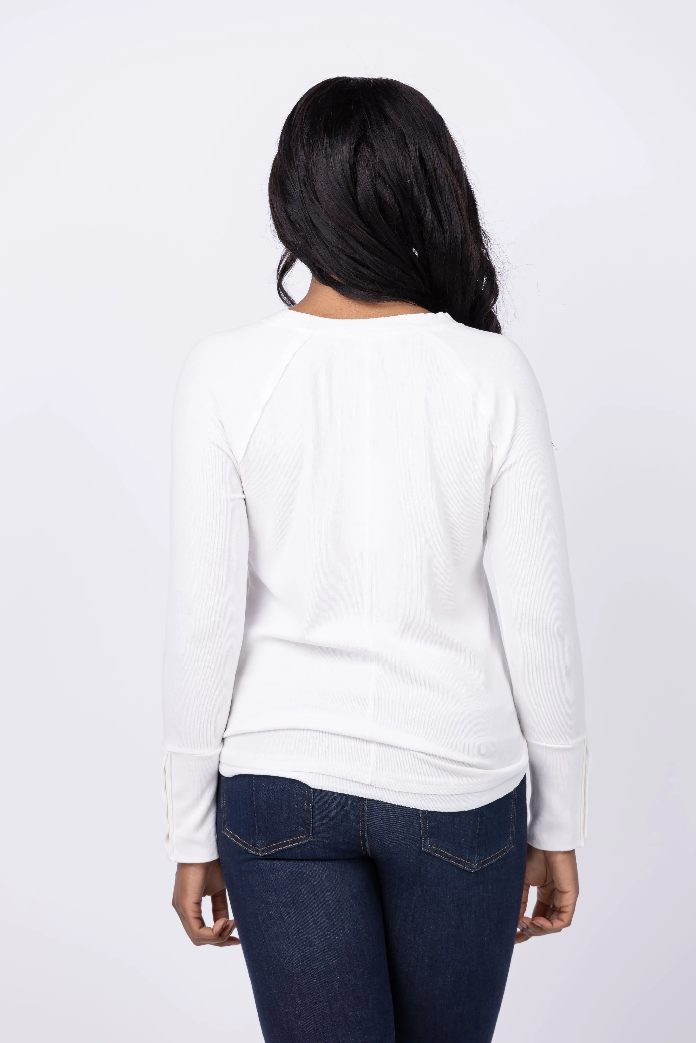 Dylan Shane Raglan Tee in White