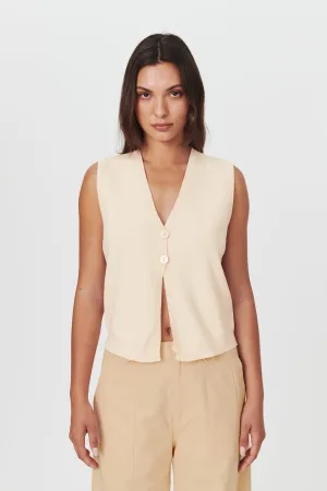 Goldie Knit Vest Creme