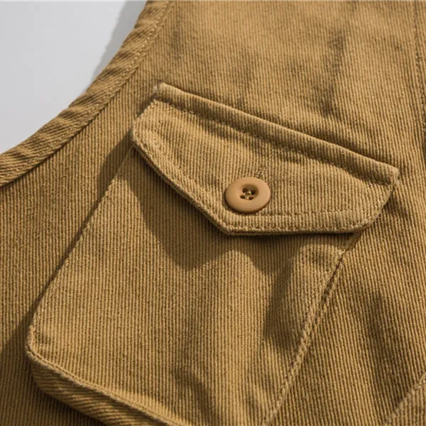 Japanese Retro Multi-pocket Cargo Vest