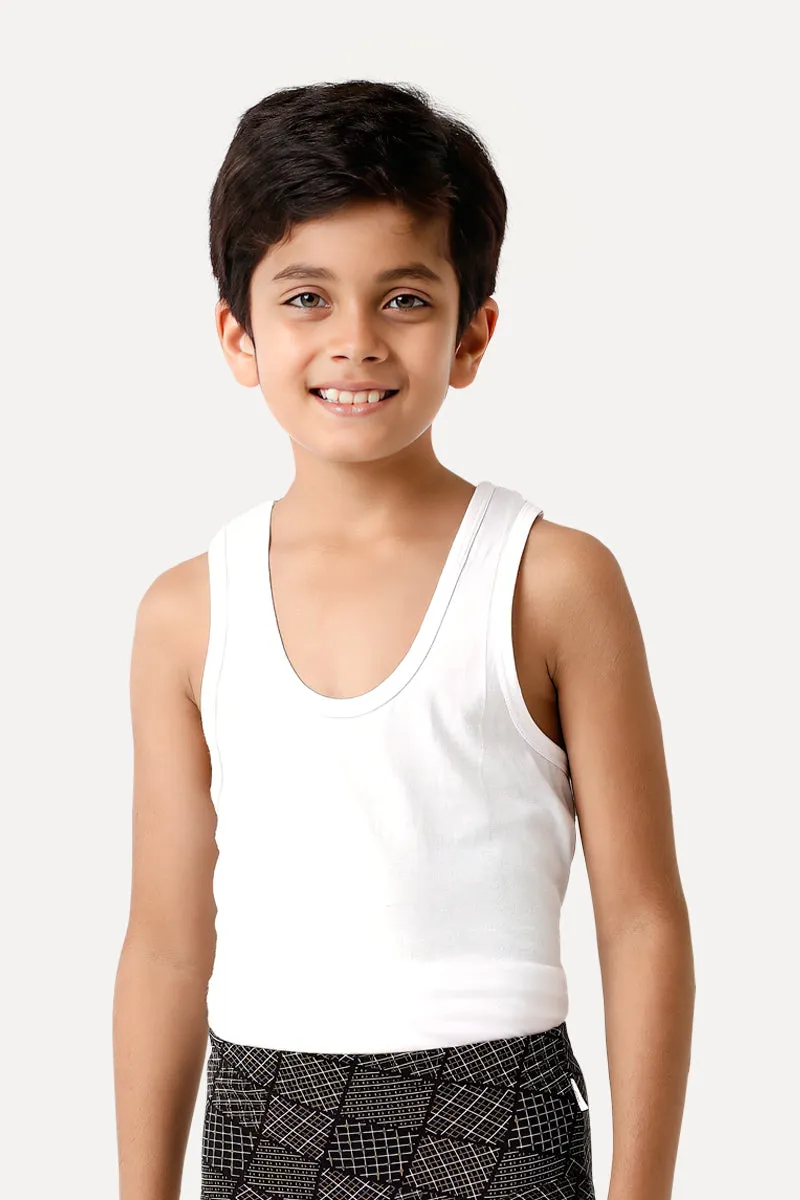 Junior Kings (RN) - 100% Cotton Vest Combo For Kids (Pack of 5) | Uathayam
