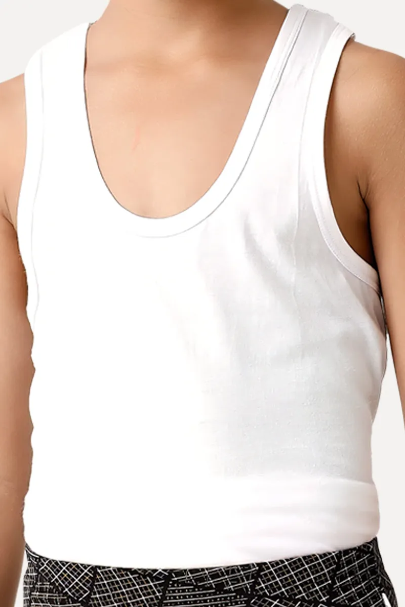 Junior Kings (RN) - 100% Cotton Vest Combo For Kids (Pack of 5) | Uathayam
