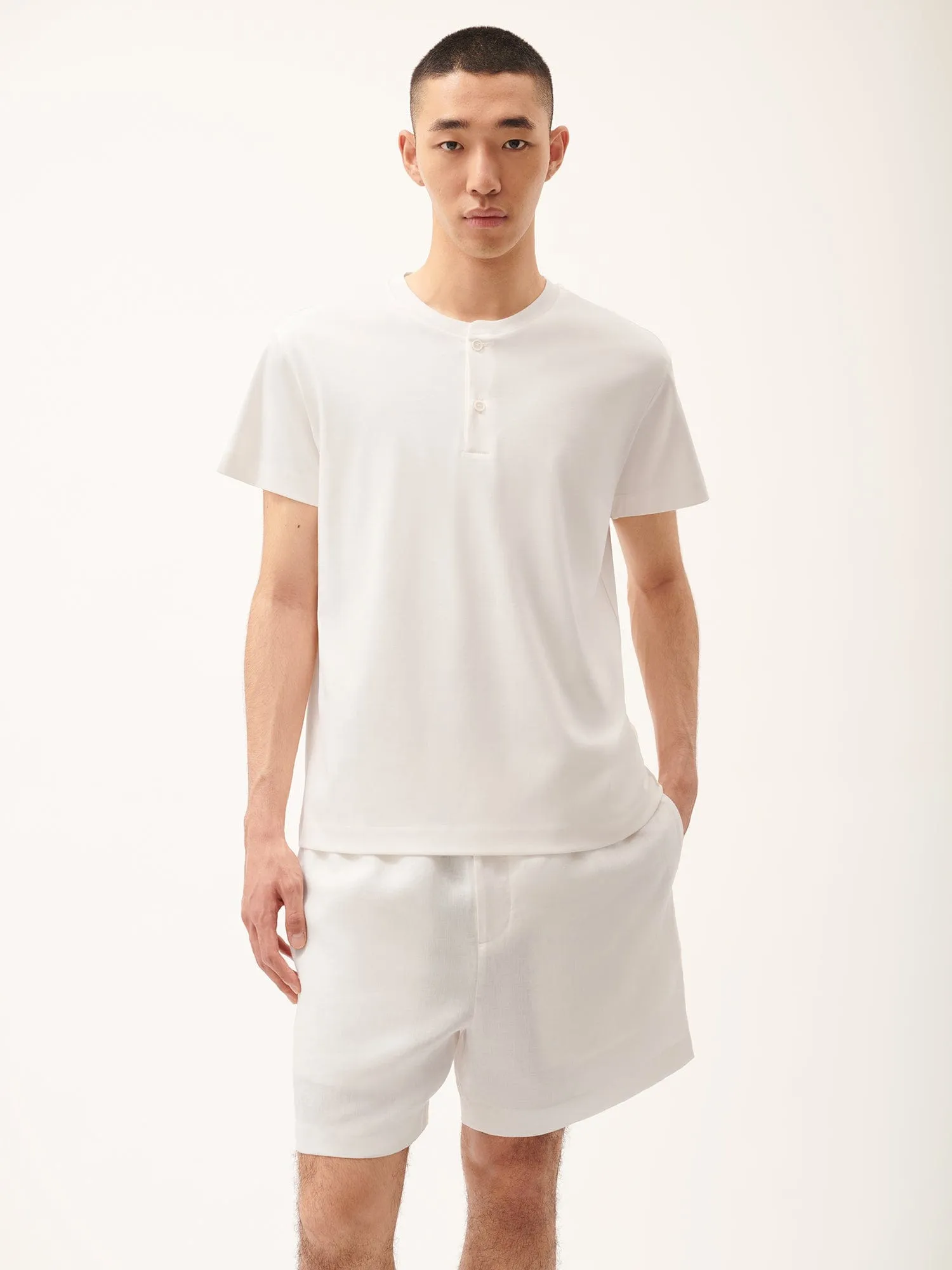 Mens DNA Henley T-Shirtoff-white