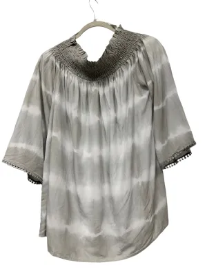 Misty Gray Off Shoulder Top