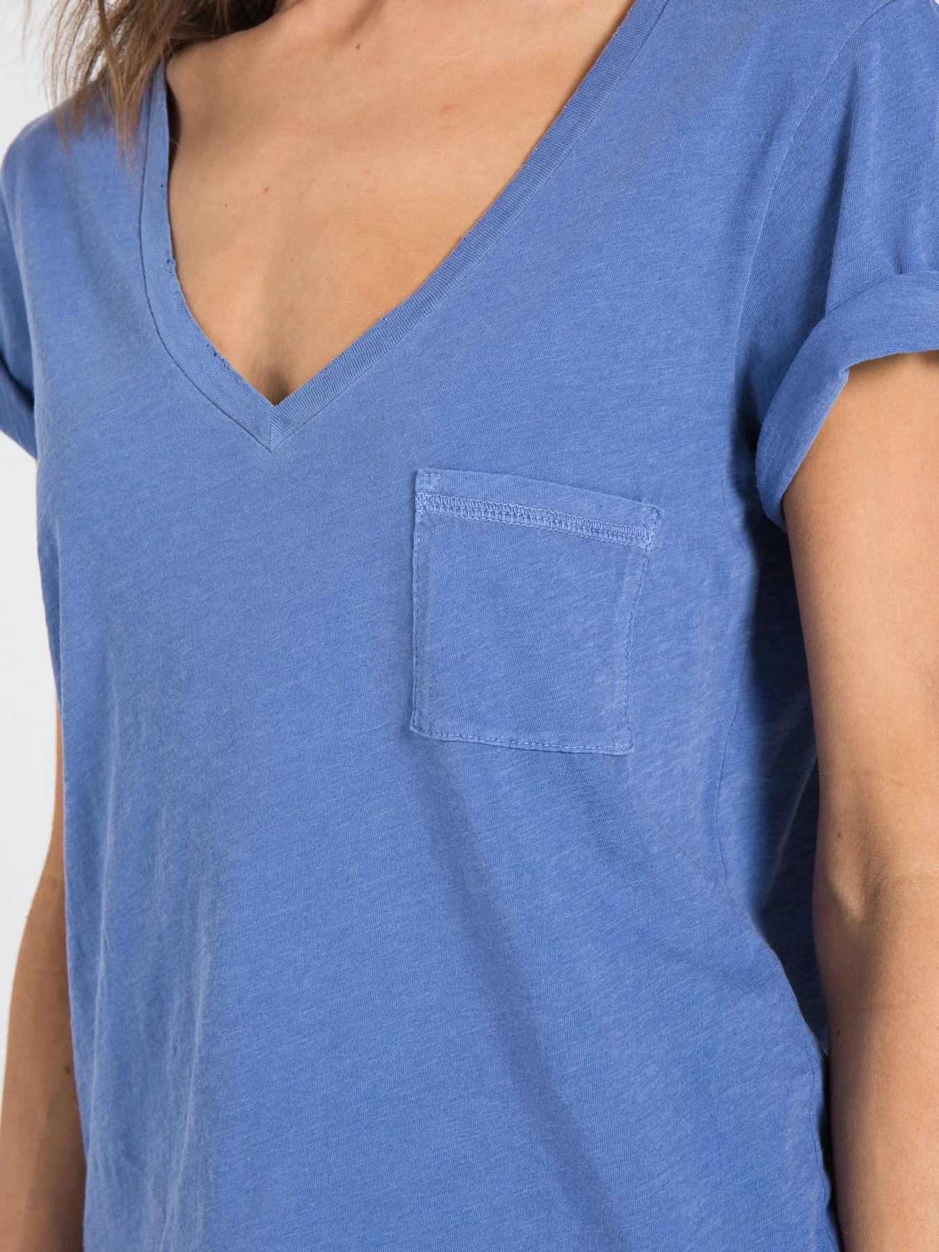 Philanthropy - Lynne V- Neck Tee Cobalt