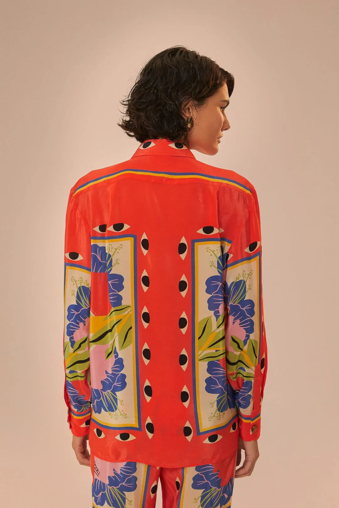 Sand Surreal Scarf Pajama Shirt
