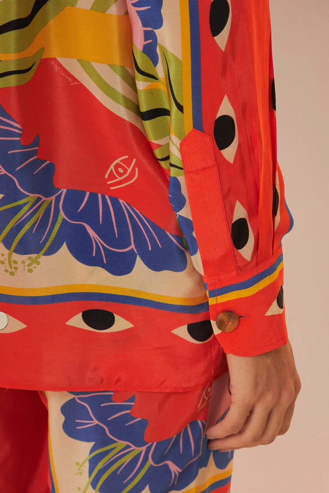 Sand Surreal Scarf Pajama Shirt