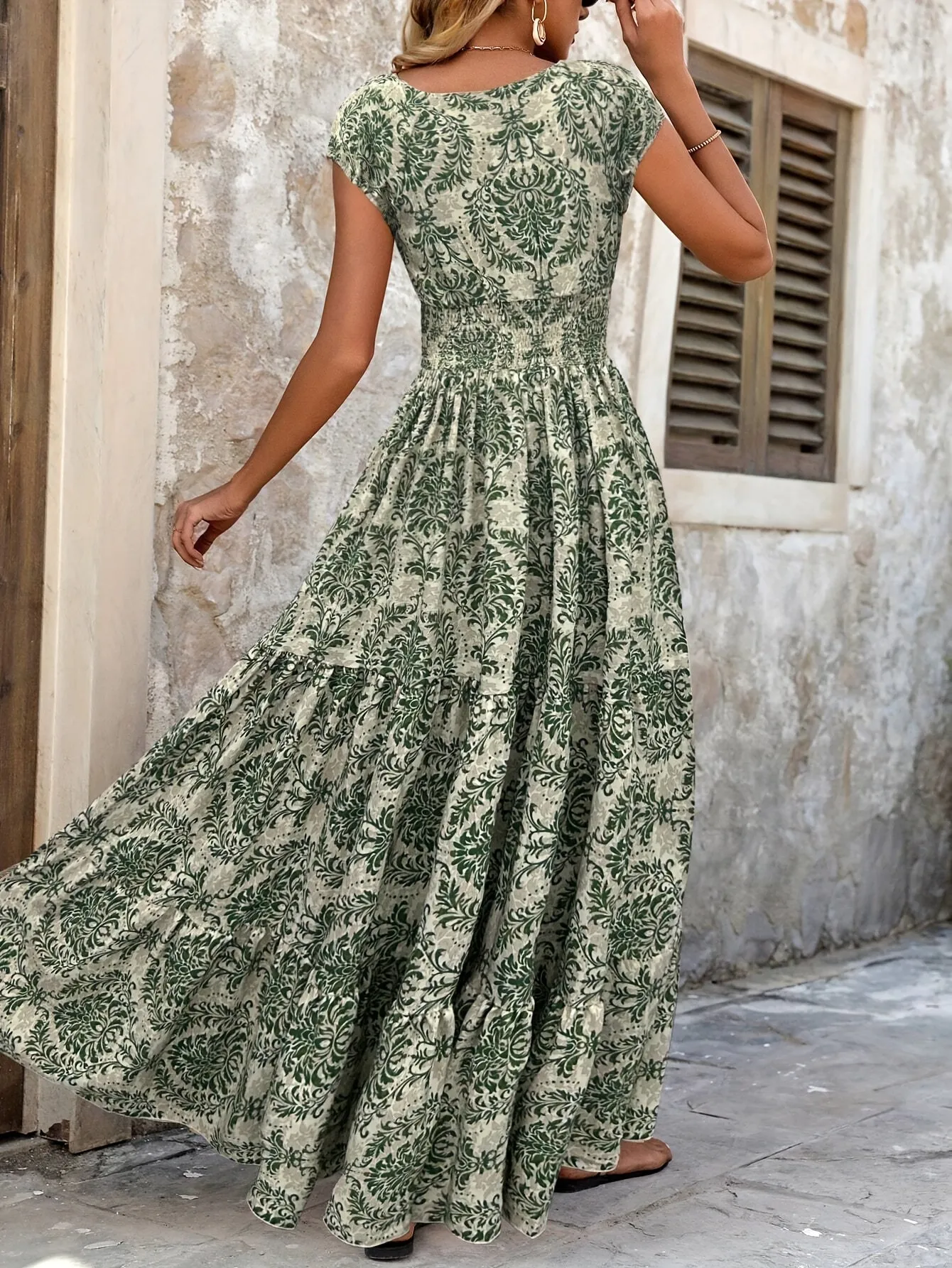 Selira  Boho Patchwork Maxi Dress