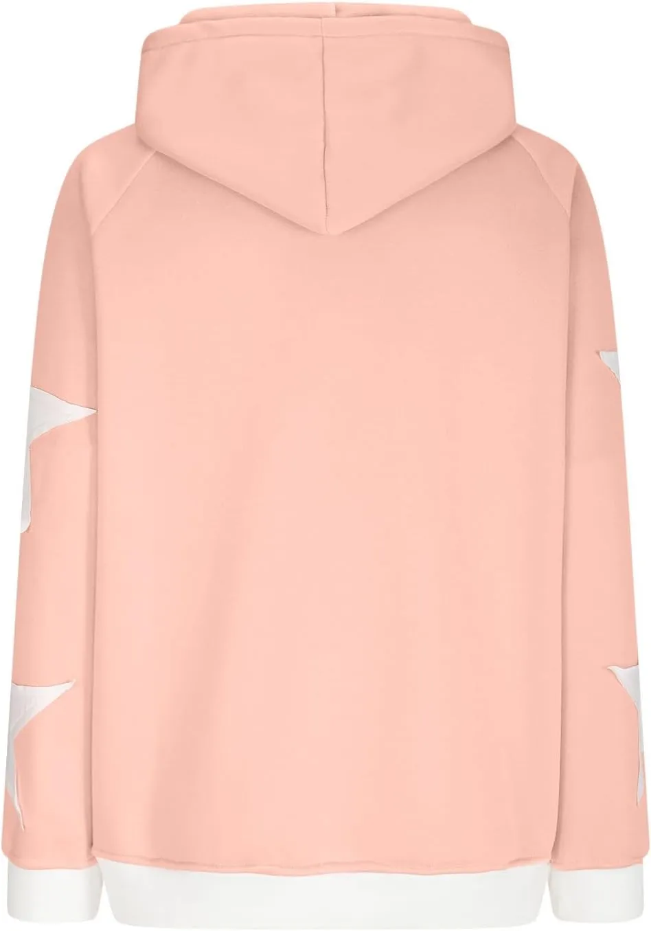 Star Pattern Oversized Hooded Sweatshirt for Women Casual Trendy Streetwear 2024 Teen Girls Pullover Tops with Pocket