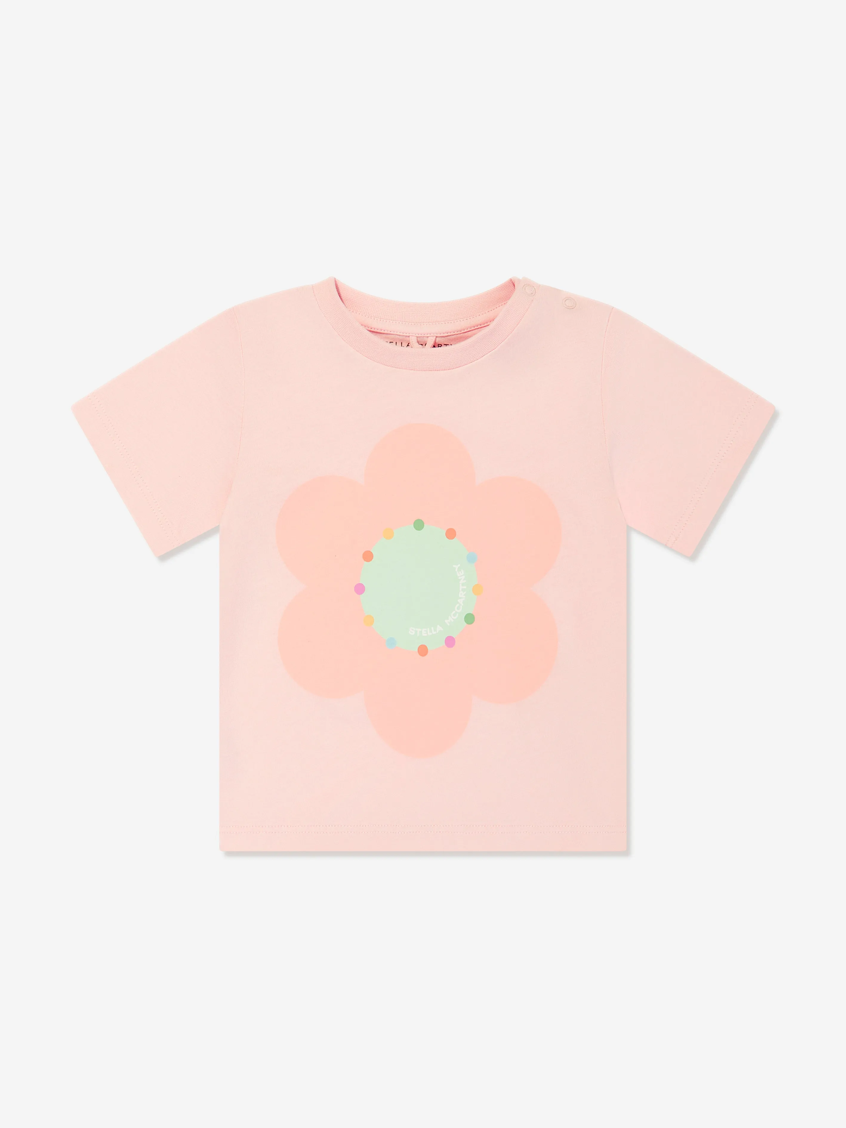 Stella McCartney Baby Girls Flower Print T-Shirt in Pink
