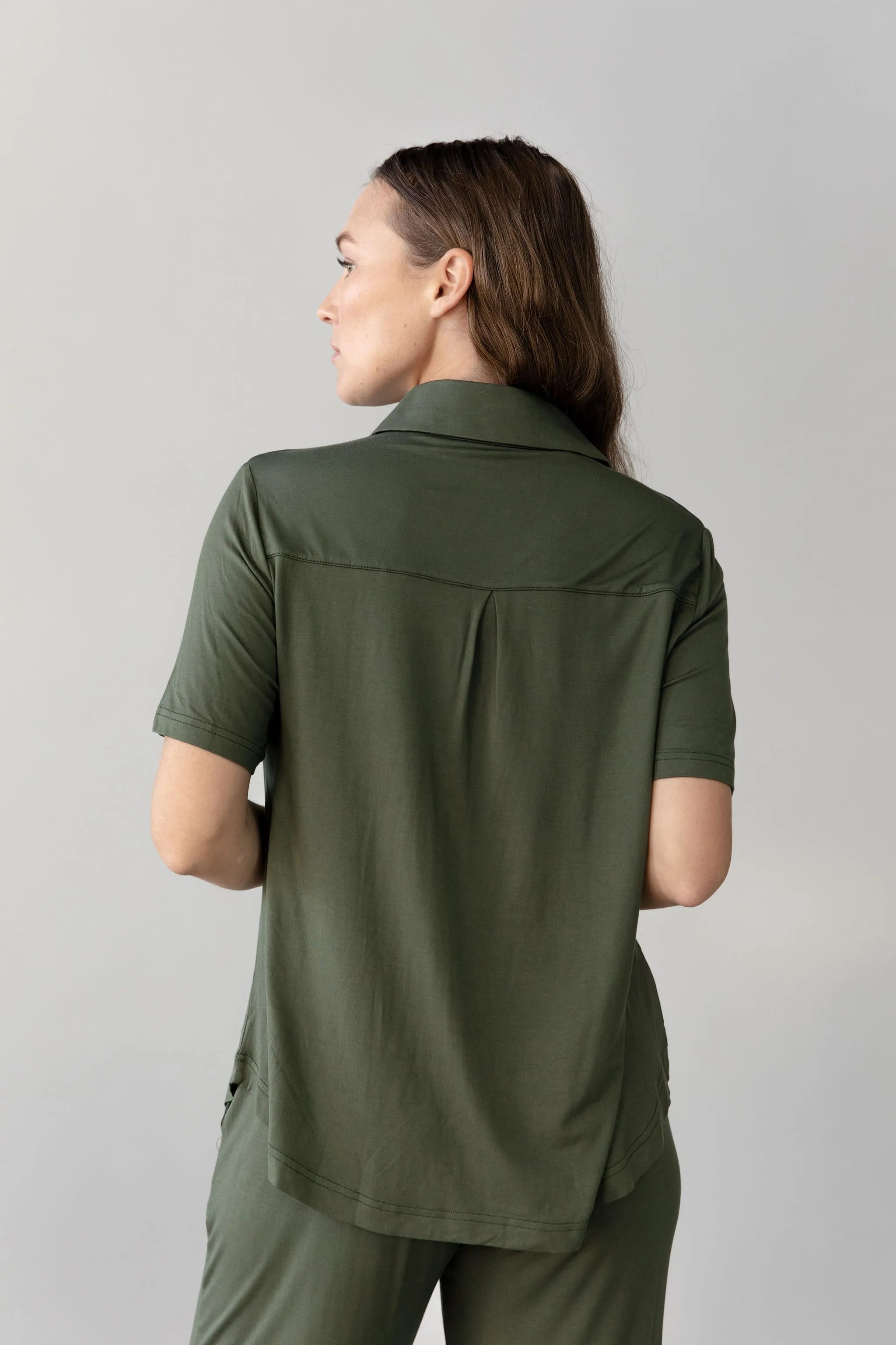 Women's Bamboo Stretch-Knit Short Sleeve Polo