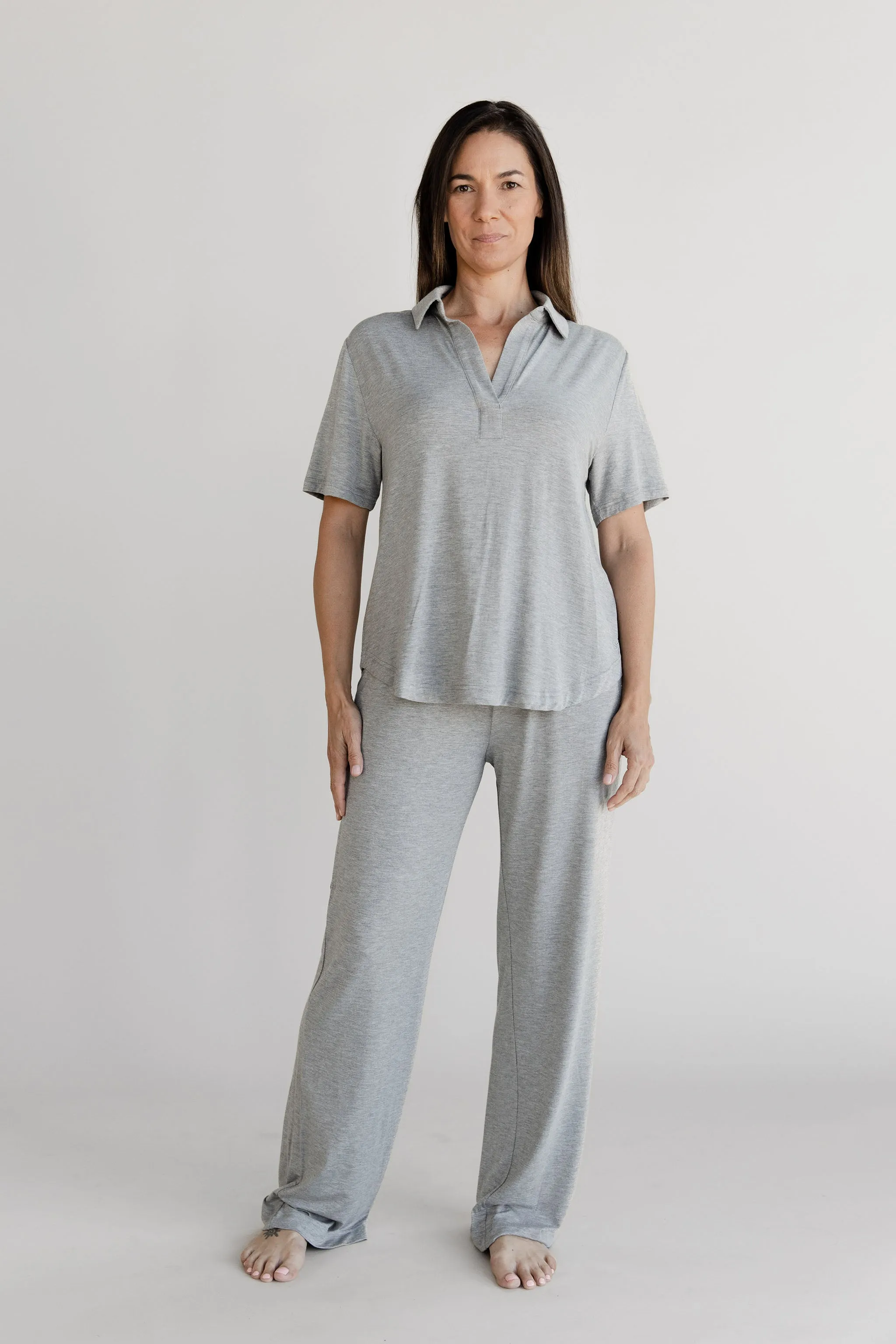 Women's Bamboo Stretch-Knit Short Sleeve Polo