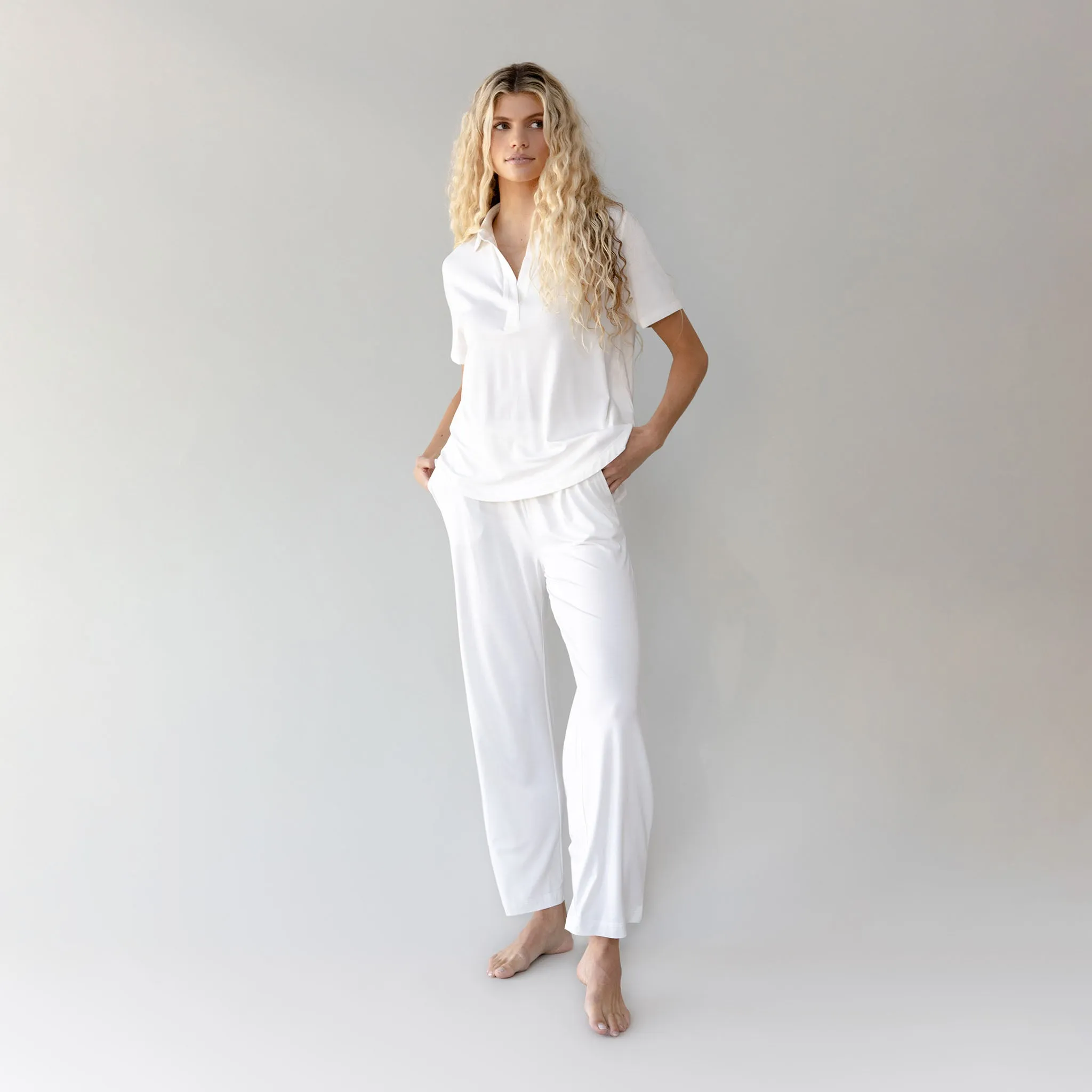 Women's Bamboo Stretch-Knit Short Sleeve Polo