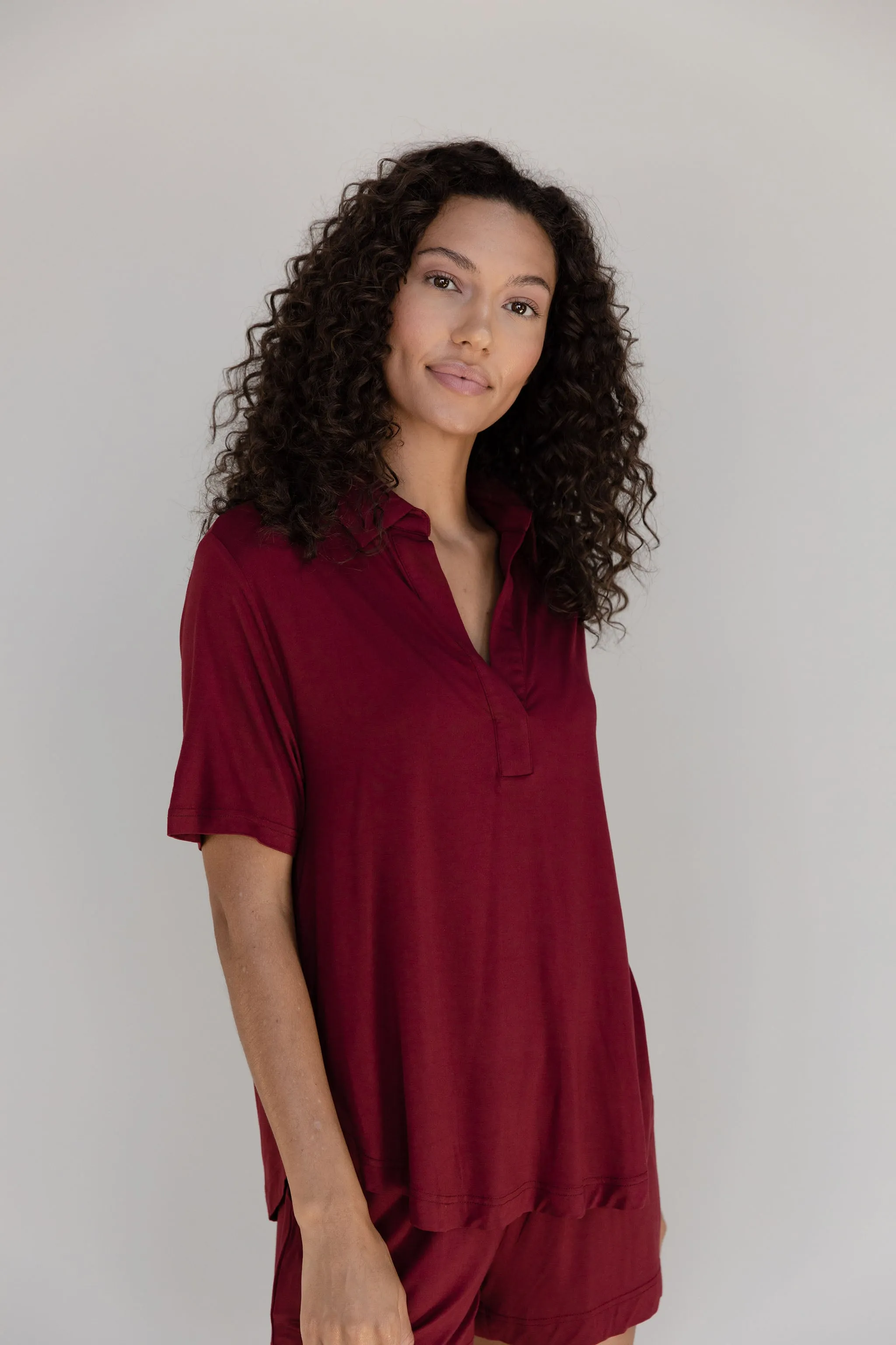 Women's Bamboo Stretch-Knit Short Sleeve Polo