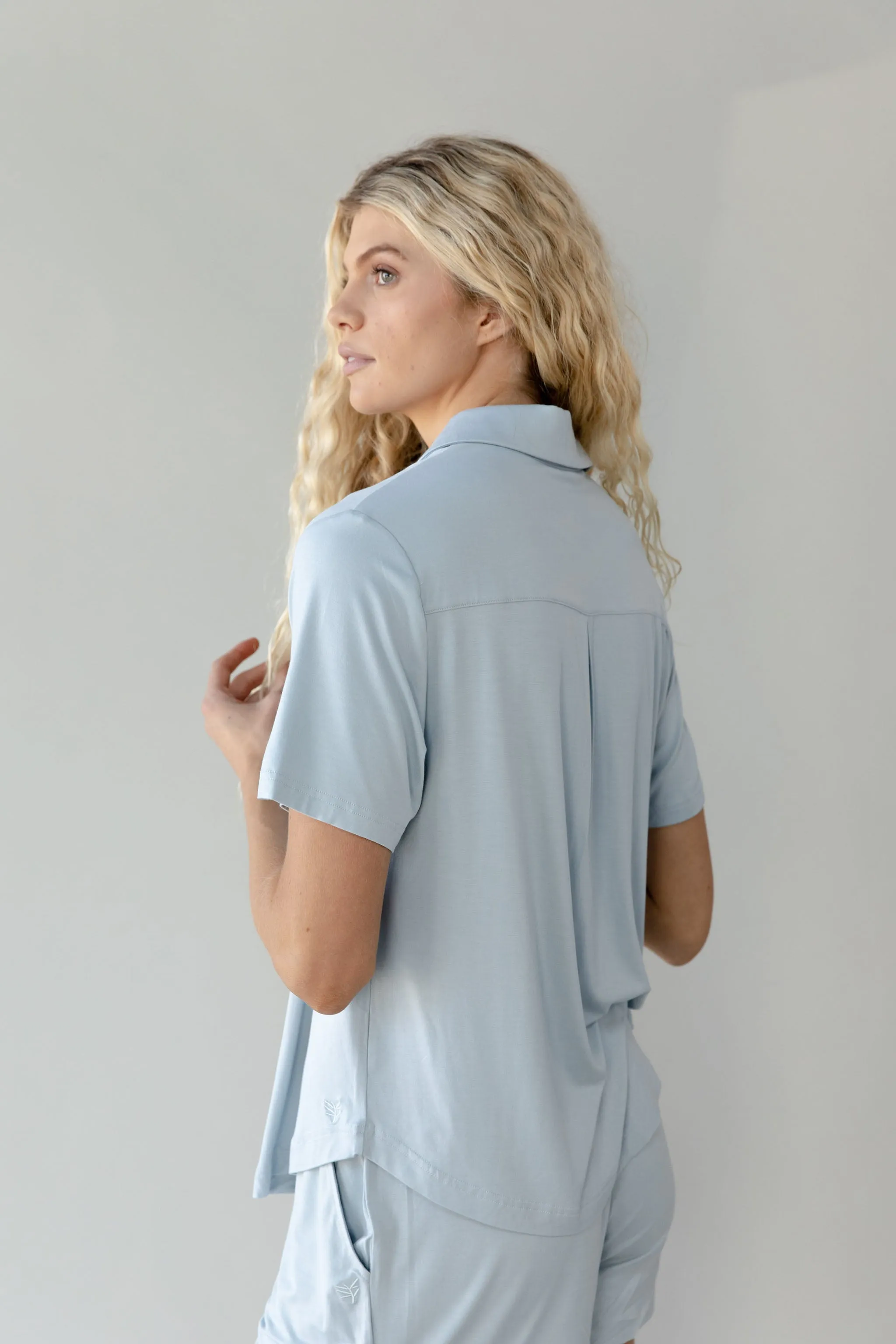 Women's Bamboo Stretch-Knit Short Sleeve Polo