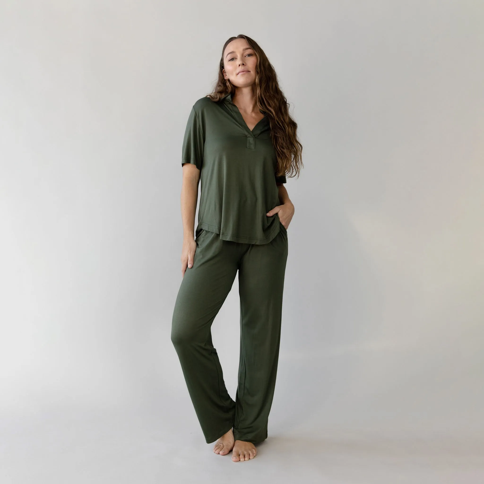 Women's Bamboo Stretch-Knit Short Sleeve Polo
